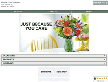Tablet Screenshot of gastonfloralgardens.com